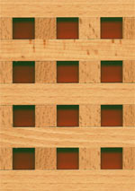 Decorative Lattice with coloured plexiglass