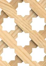 Holzmuster: Ziergitter Stern
