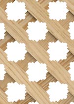 Holzmuster: Ziergitter Kleeblatt