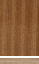 Water-repellent, glued okume plywood