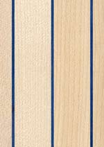 Edge-glued panel with coloured stripes