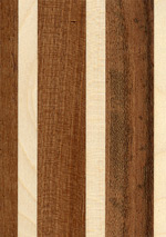 Edge-glued panel with different wood species
