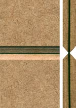 Composite wood material 2 x HDF with flexible inner layer